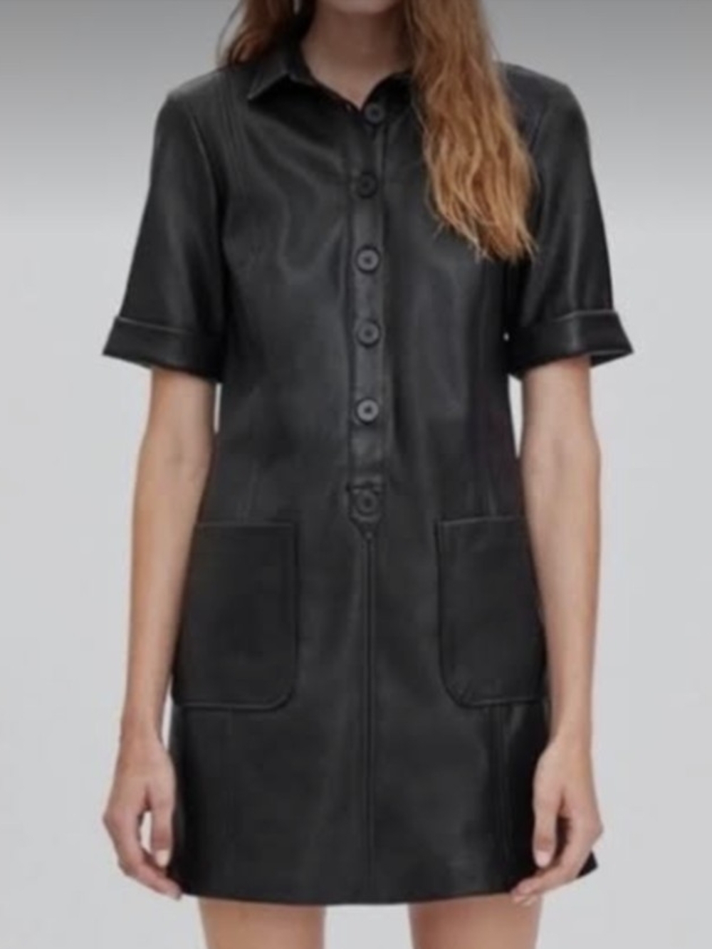 Zara Faux Leather Mini Dress Size Large
